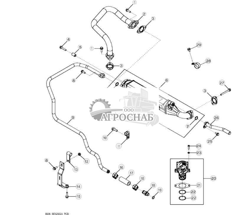 8905 Система рециркуляции выхлопных газов 